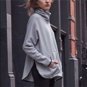 The North Face Gray Mockneck Split Side Pullover